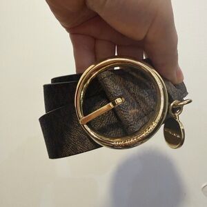 Michael Kors Tan Belt with Gold Accents